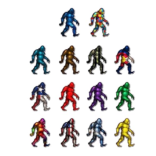 Decals by Haley Sasquatch Bigfoot Sticker - Decal Sticker for Car, Truck, Bumper - 3M Vinyl Decal for Vehicle, Indoor/Outdoor Use Sticker, Patriotic Yeti Design