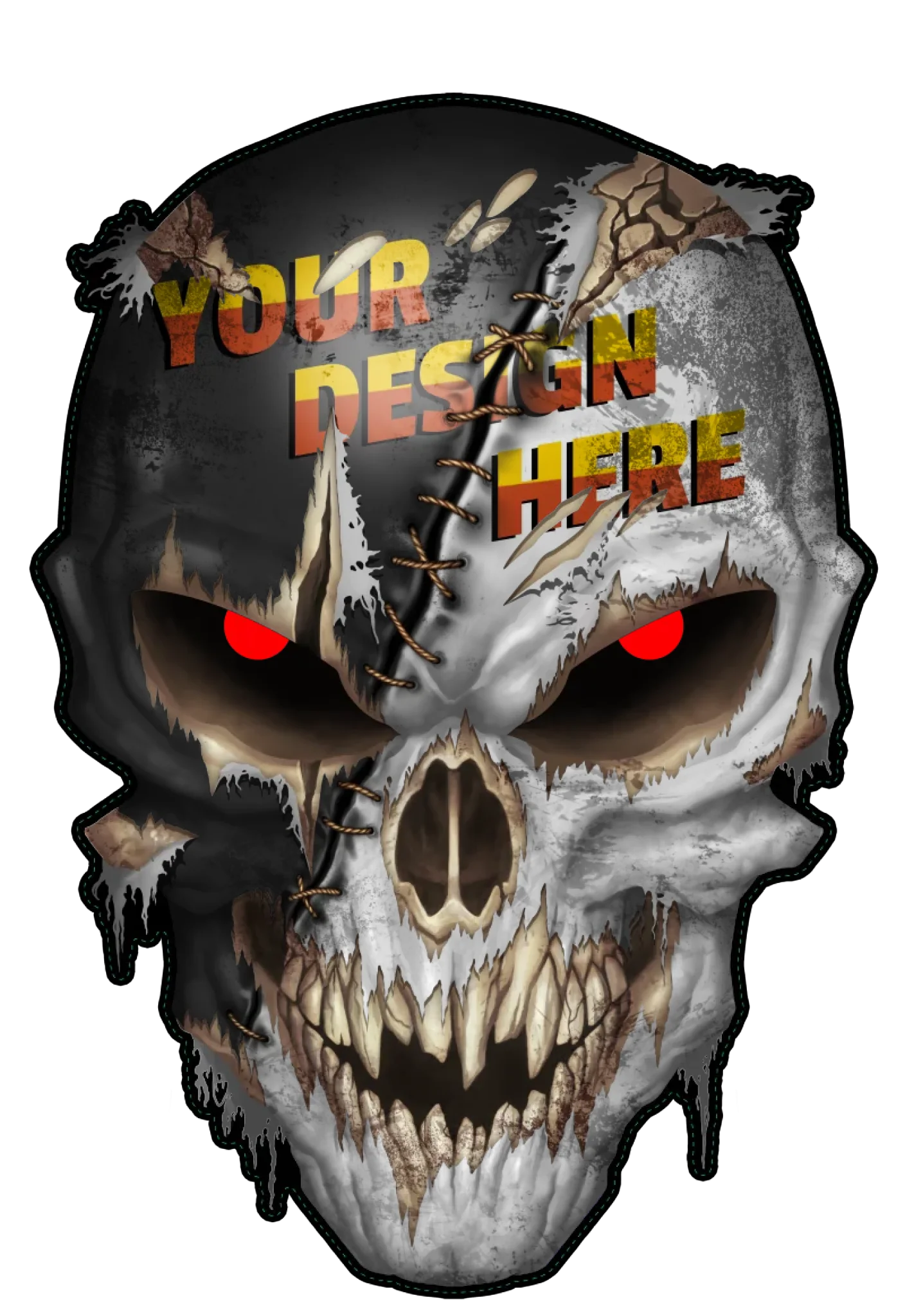 Stitched Skull Flag
