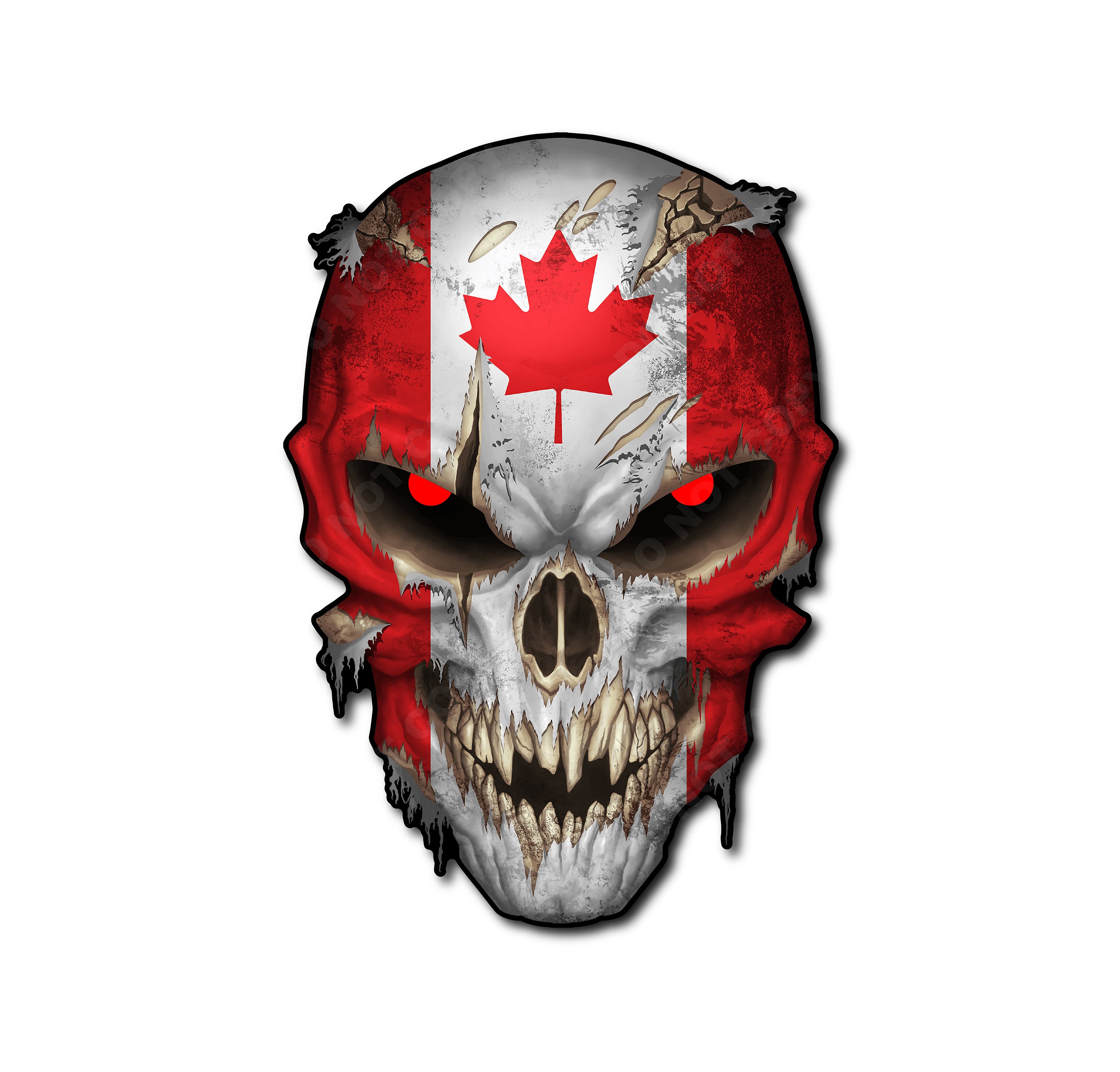 Skull with Reflective Eyes American Flag Vinyl Decal Stickers Car Truck Sniper Marines Army Navy Military Graphic