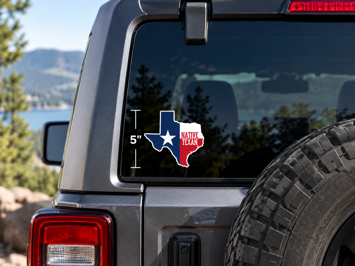 3pk Native Texas Texan State Flag Vinyl Decal Bumper Sticker Truck Car Window 3M