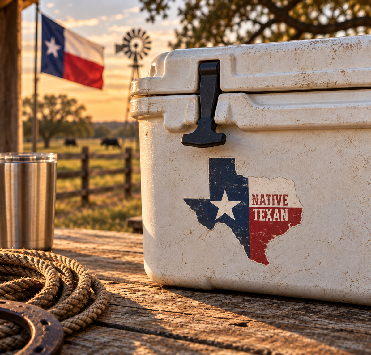 3pk Native Texas Texan State Flag Vinyl Decal Bumper Sticker Truck Car Window 3M