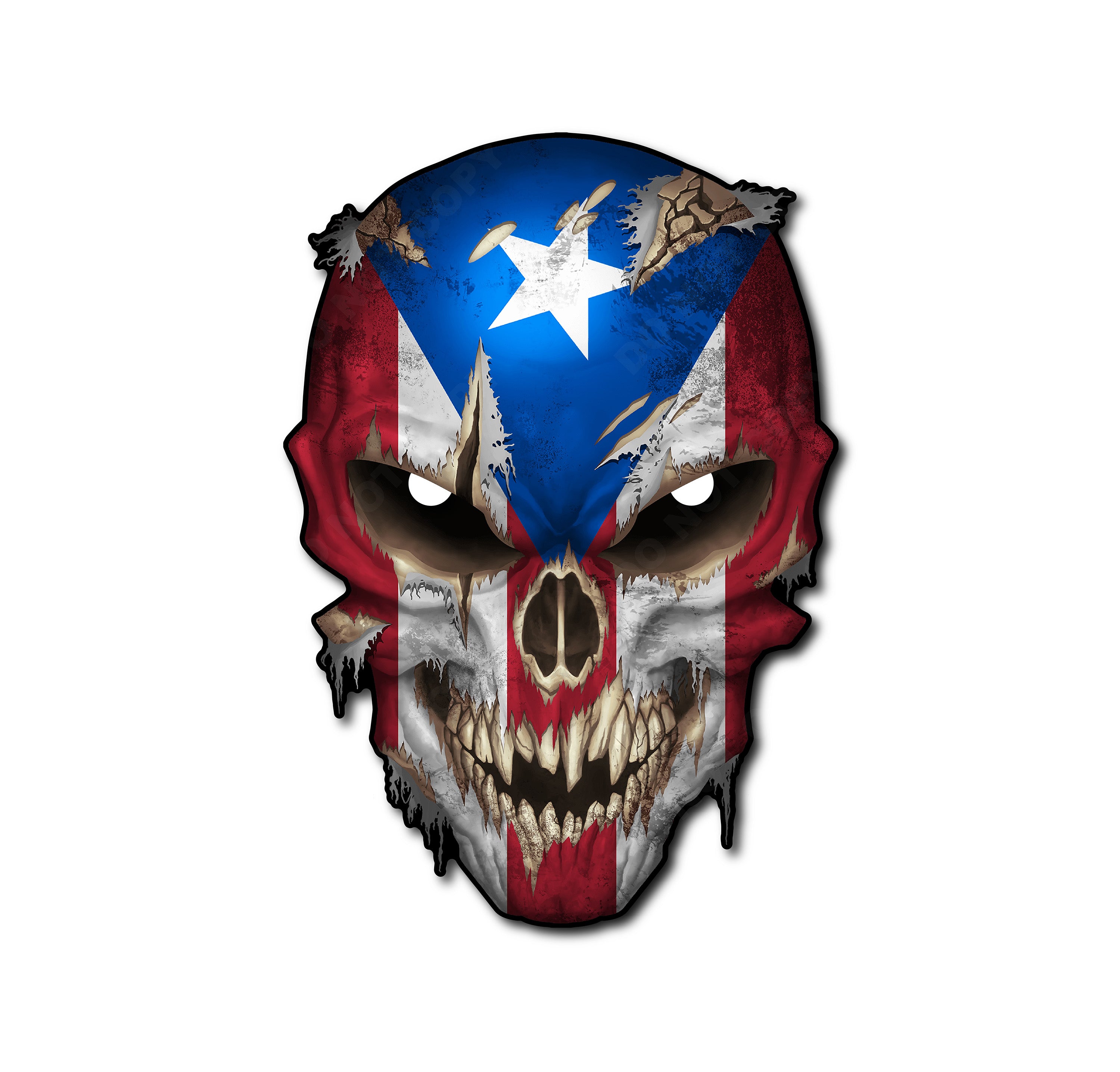 Skull with Reflective Eyes American Flag Vinyl Decal Stickers Car Truck Sniper Marines Army Navy Military Graphic