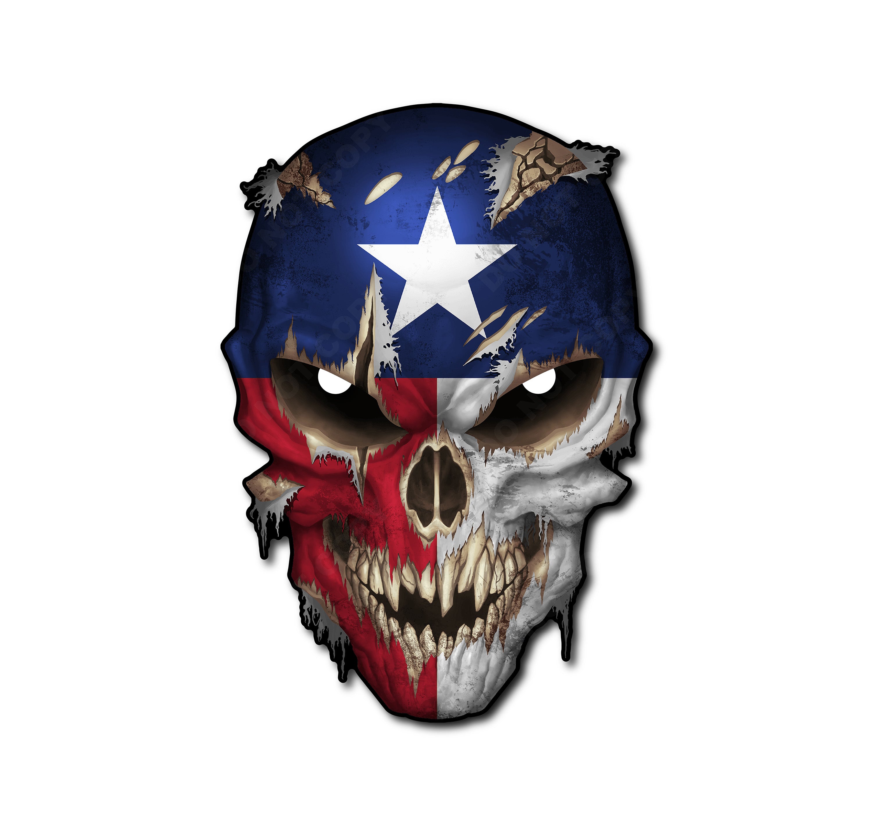 Skull with Reflective Eyes American Flag Vinyl Decal Stickers Car Truck Sniper Marines Army Navy Military Graphic
