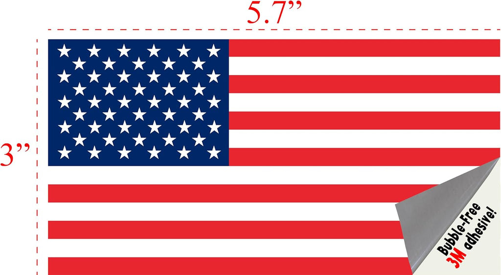 Sticker Pack - American Flag Stickers - Made of 3M Vinyl - USA Patriotic Stickers - Bubble-Free Adhesive - Dishwasher Safe