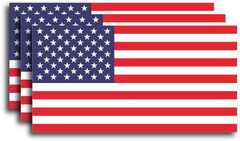 Sticker Pack - American Flag Stickers - Made of 3M Vinyl - USA Patriotic Stickers - Bubble-Free Adhesive - Dishwasher Safe