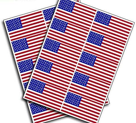 Sticker Pack - American Flag Stickers - Made of 3M Vinyl - USA Patriotic Stickers - Bubble-Free Adhesive - Dishwasher Safe