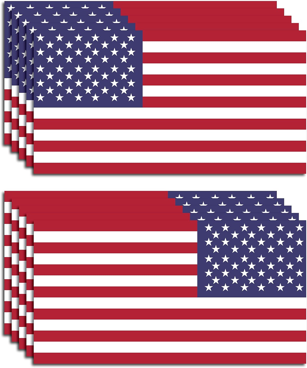 Sticker Pack - American Flag Stickers - Made of 3M Vinyl - USA Patriotic Stickers - Bubble-Free Adhesive - Dishwasher Safe