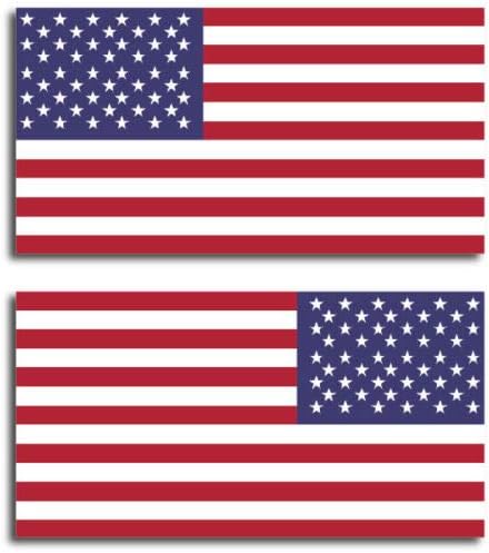 Sticker Pack - American Flag Stickers - Made of 3M Vinyl - USA Patriotic Stickers - Bubble-Free Adhesive - Dishwasher Safe