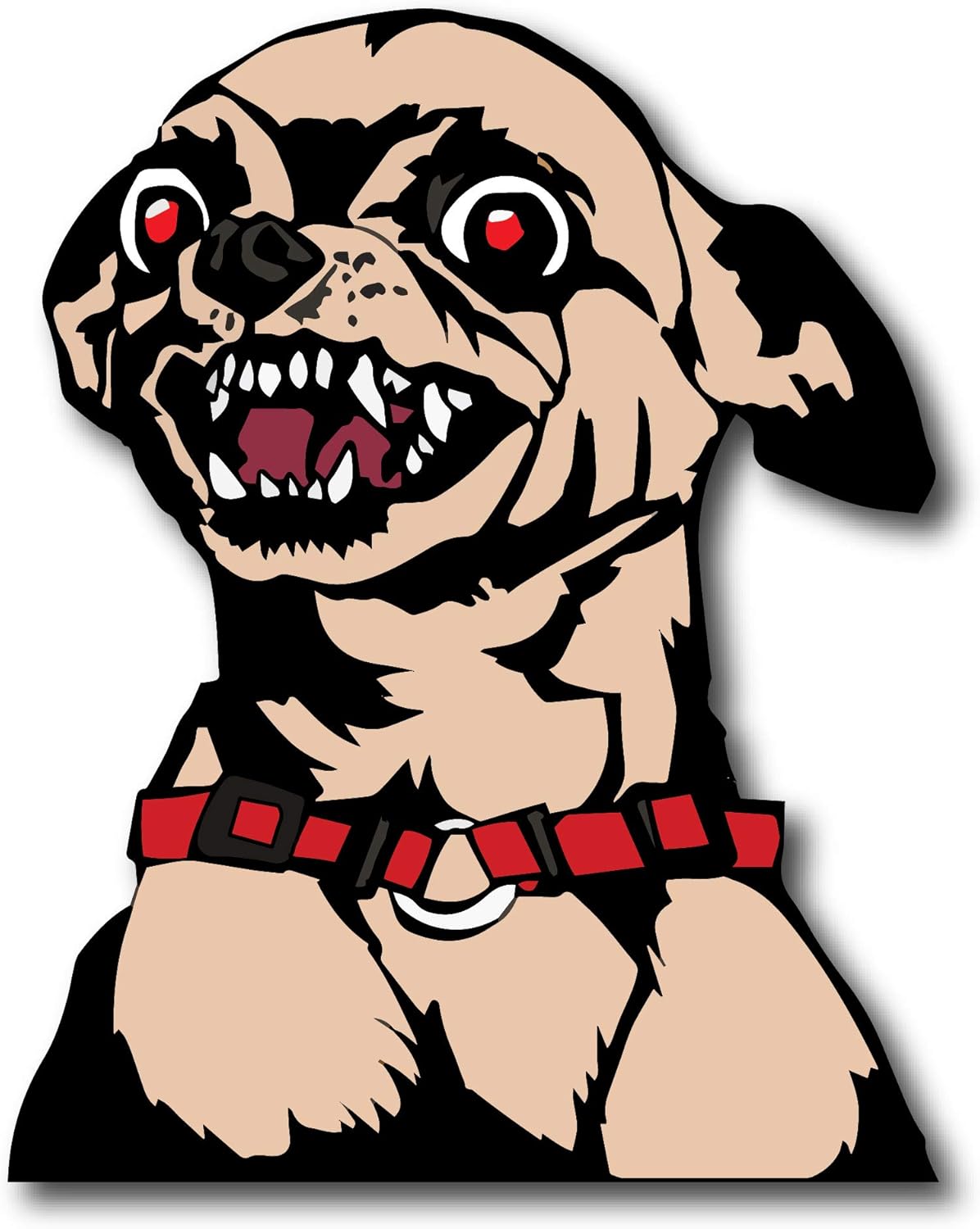 Angry Chihuahua Peel and Stick Adhesive Funny Decal Window Sticker