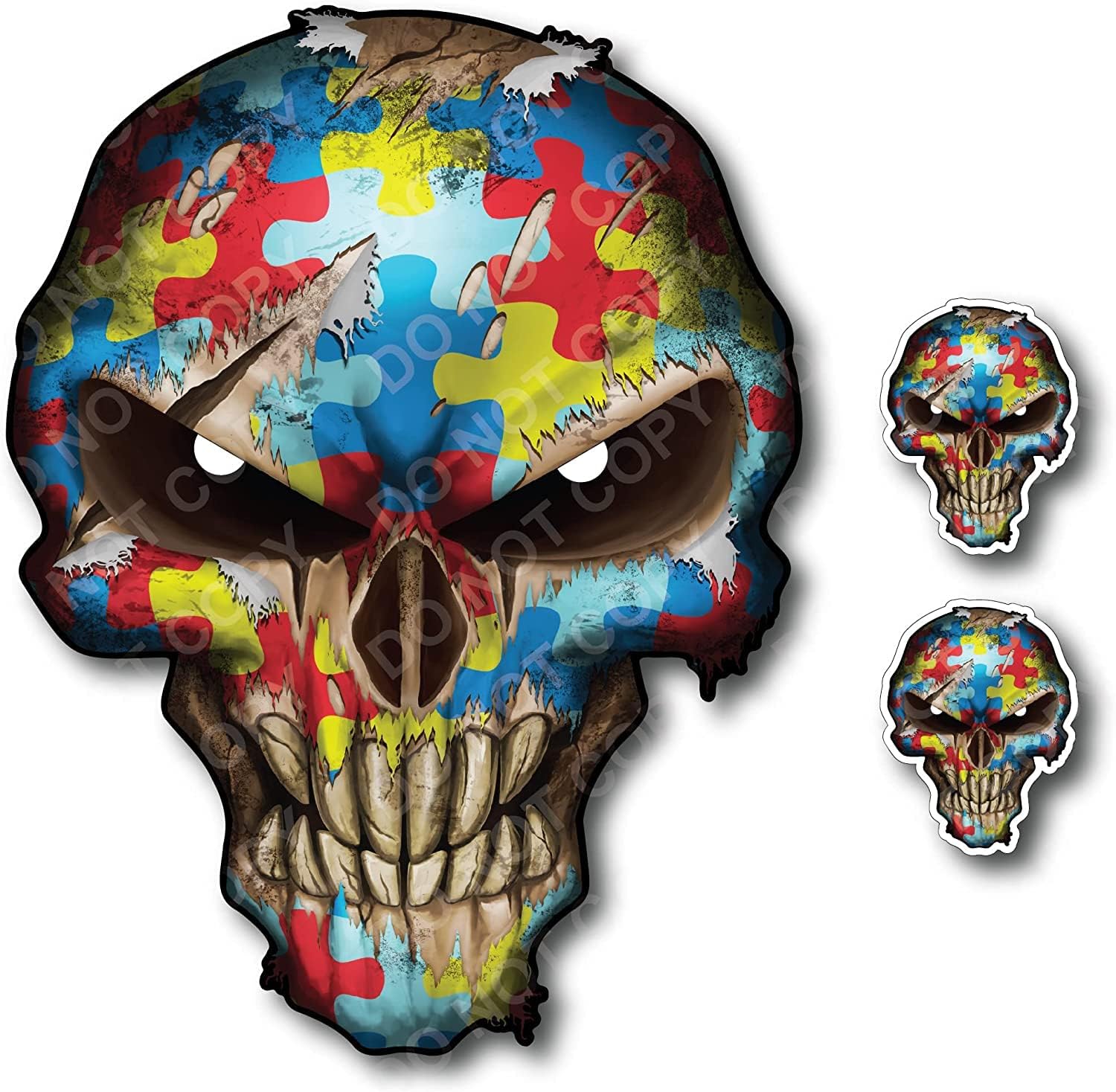 Skull with Reflective Eyes American Flag Vinyl Decal Stickers Car Truck Sniper Marines Army Navy Military Graphic
