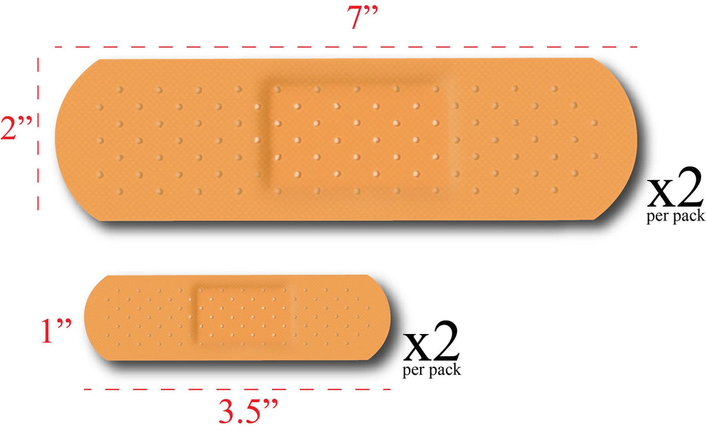 Decals by Haley 4 Pack Vehicle Bandage Stickers for Cars and Trucks Big 3M Decal Bumper Huge dent Cover auto Funny Graphic Viny Safe for Paint Damaged Scratched ding Body Decals Sticker Crack Large