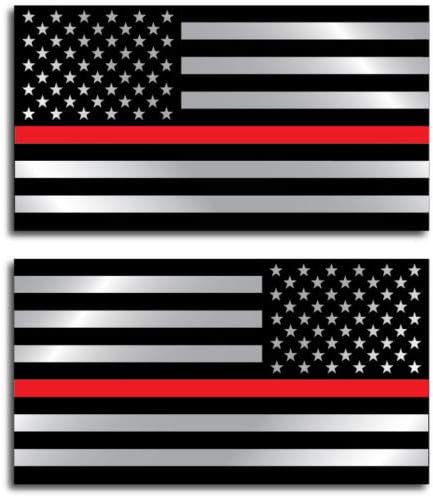 Sticker Pack - Thin Red Line Flag Firefighter Fire Department Fire Truck Red Lives Matter Decal Sticker Car Truck RLM