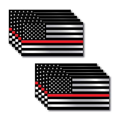 Sticker Pack - Thin Red Line Flag Firefighter Fire Department Fire Truck Red Lives Matter Decal Sticker Car Truck RLM