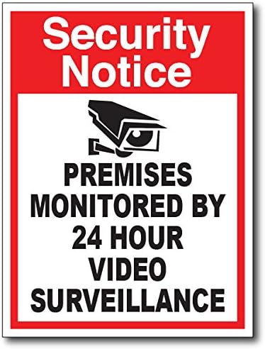 (7 Pack) Combination Pack of 24 Hour Monitoring - This Vehicle Protected by GPS Tracking Warning Signs - Decal Self Adhesive Sticker Vinyl Decal — UV resistent & Waterproof inks