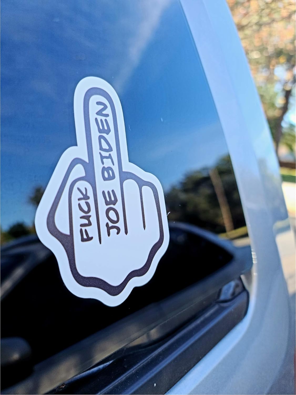 F*CK Joe Biden Sucks Pro Trump Let's GO Brandon Middle Finger Sticker Vinyl Decal Sign Peel and Stick Indoor and Outdoor 3M Vinyl