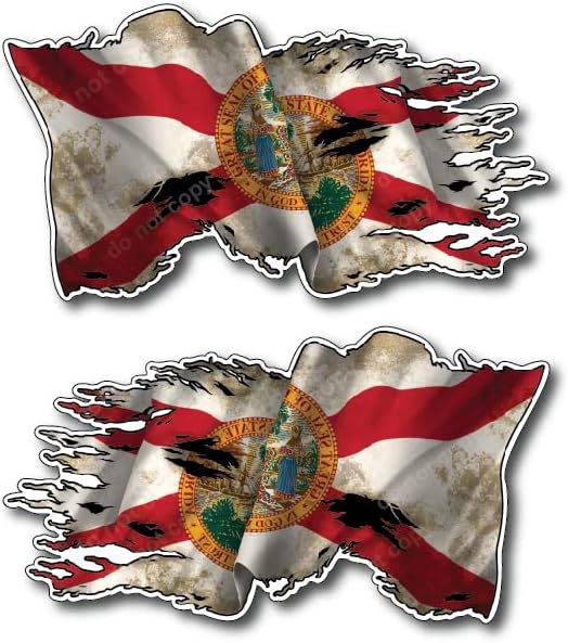 Florida State Flag Vinyl Decal Bumper Sticker Truck Car Window Graphic 3M Peel and Stick Safe for Vehicle Paint Floridian