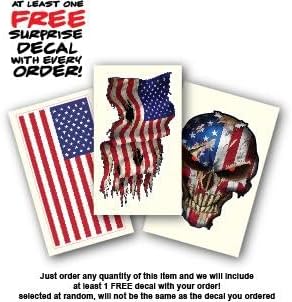 USA and Mexico Stitched Flag Decal – Vinyl Graphic for Cars, Laptop, Trucks, and Toolboxes – Peel and Stick – Removable and Weatherproof – Show American and Mexican Unity