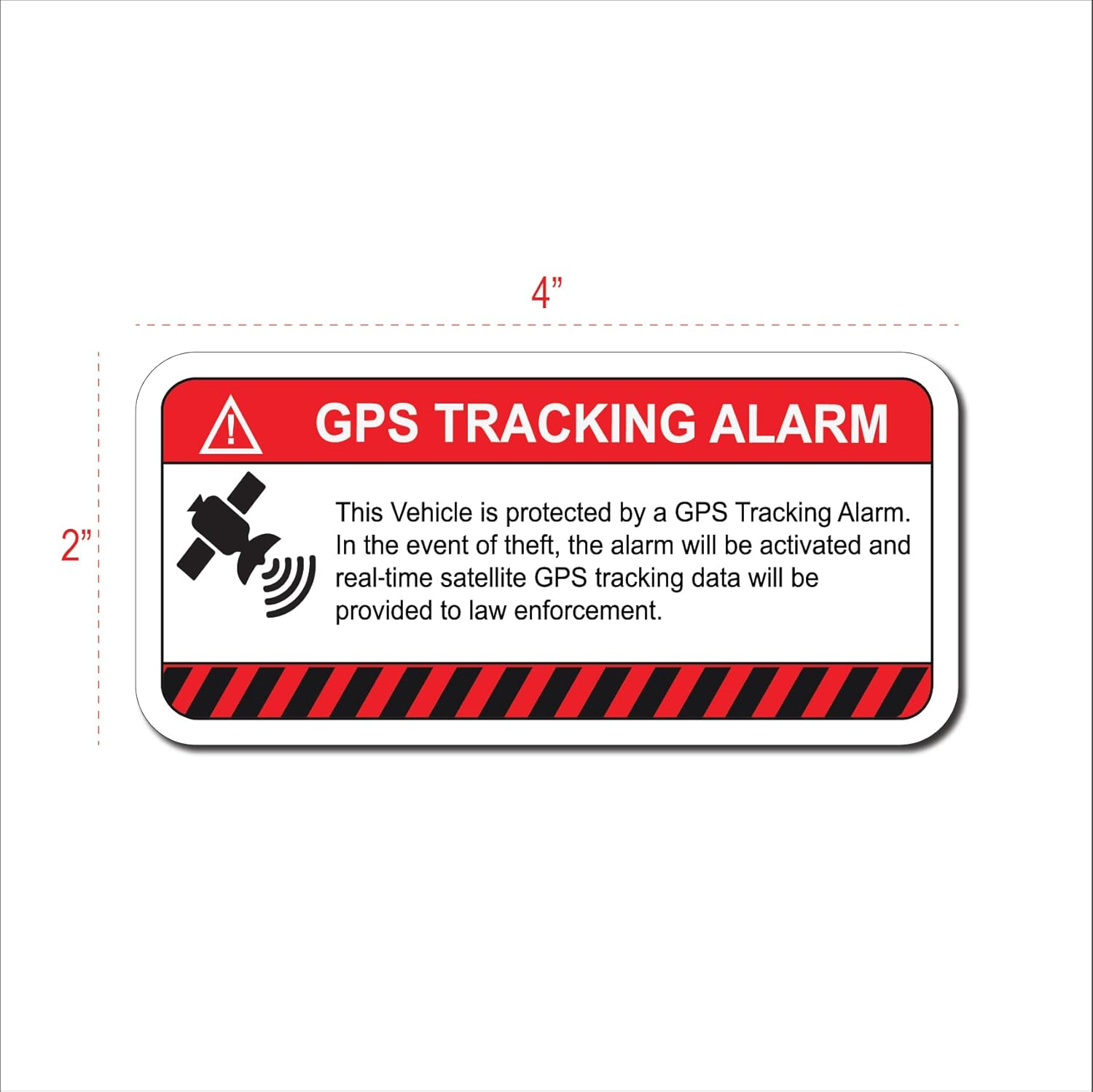 Decals by Haley 2 Pack GPS Stickers Alarm Security Vinyl Warning Tracking Sticker Tracker on 3M Vinyl - Safe for Vehicle Paint - Perfect for Bikes, Equipment, Scooter, Bicycle RFID Micro System