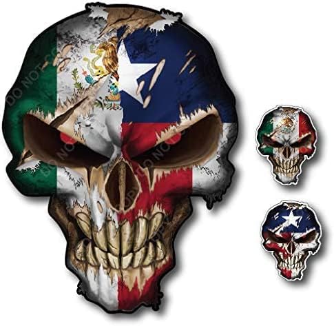 Skull with Reflective Eyes American Flag Vinyl Decal Stickers Car Truck Sniper Marines Army Navy Military Graphic
