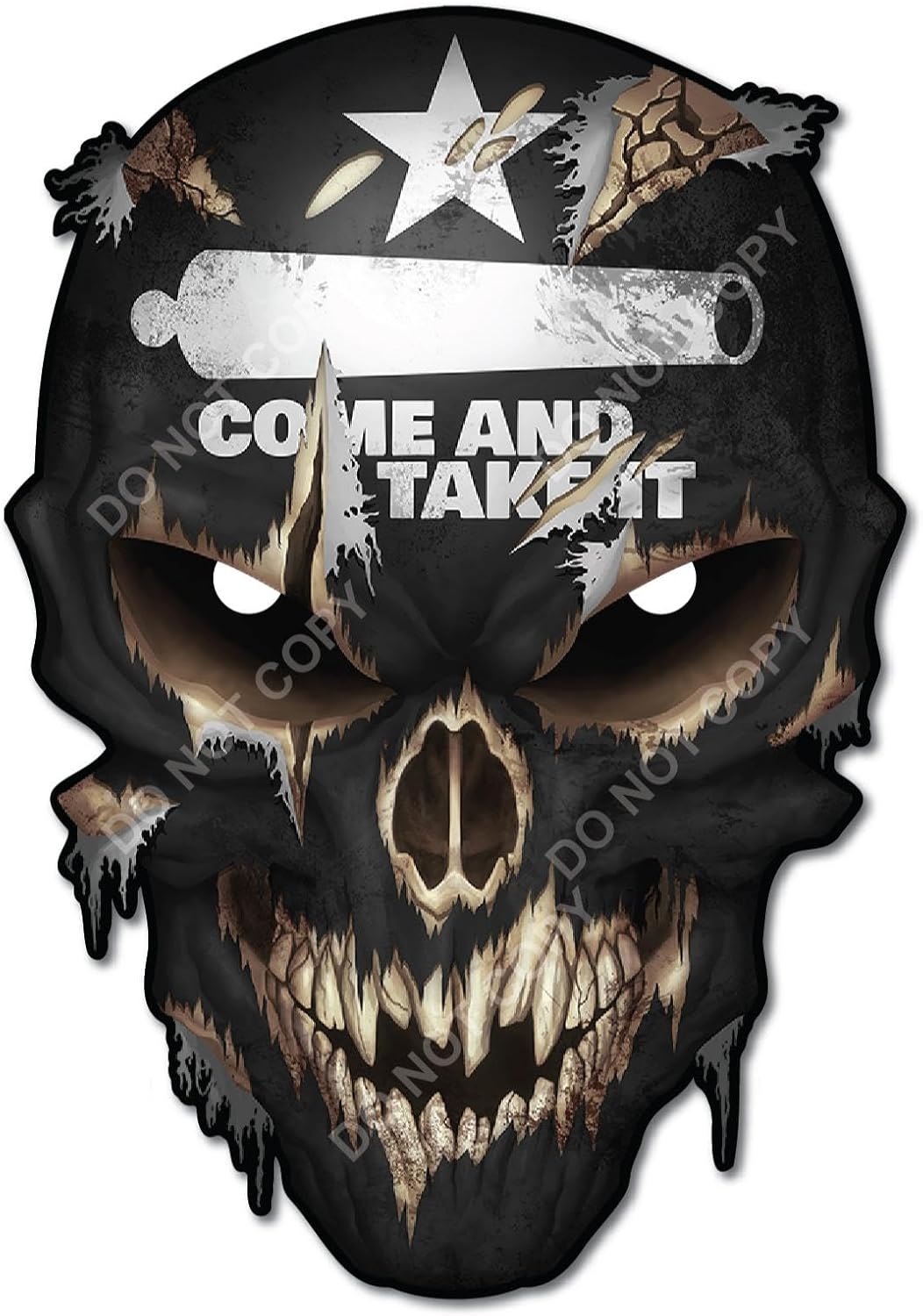 Skull with Reflective Eyes American Flag Vinyl Decal Stickers Car Truck Sniper Marines Army Navy Military Graphic