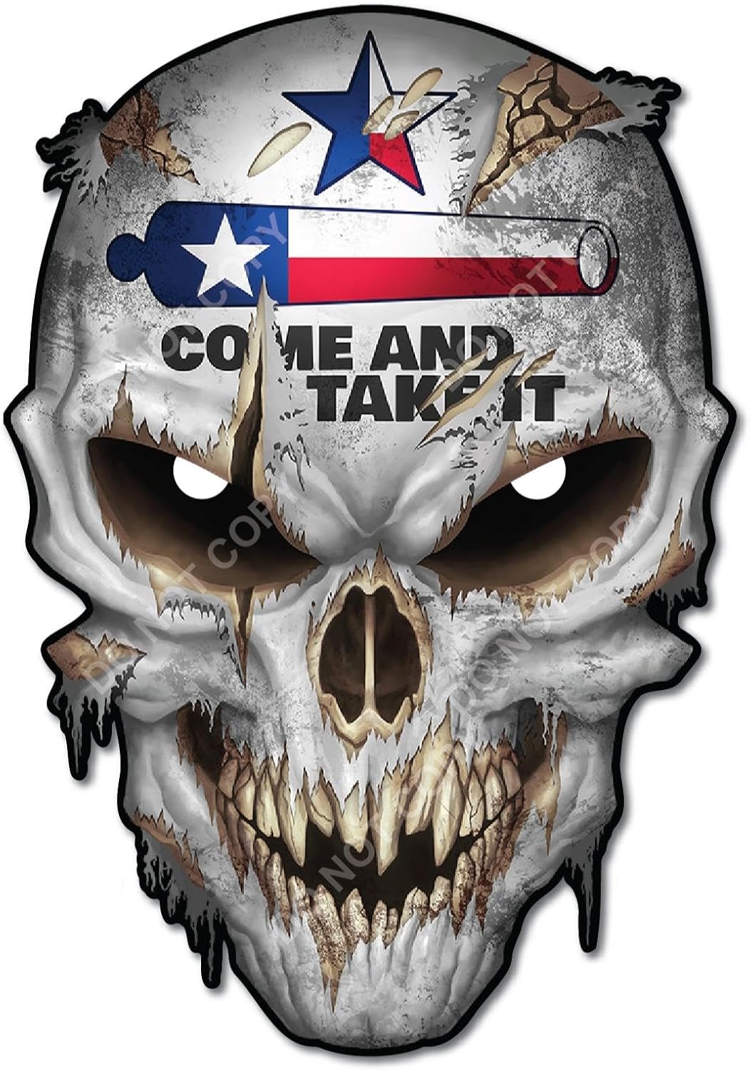 Skull with Reflective Eyes American Flag Vinyl Decal Stickers Car Truck Sniper Marines Army Navy Military Graphic