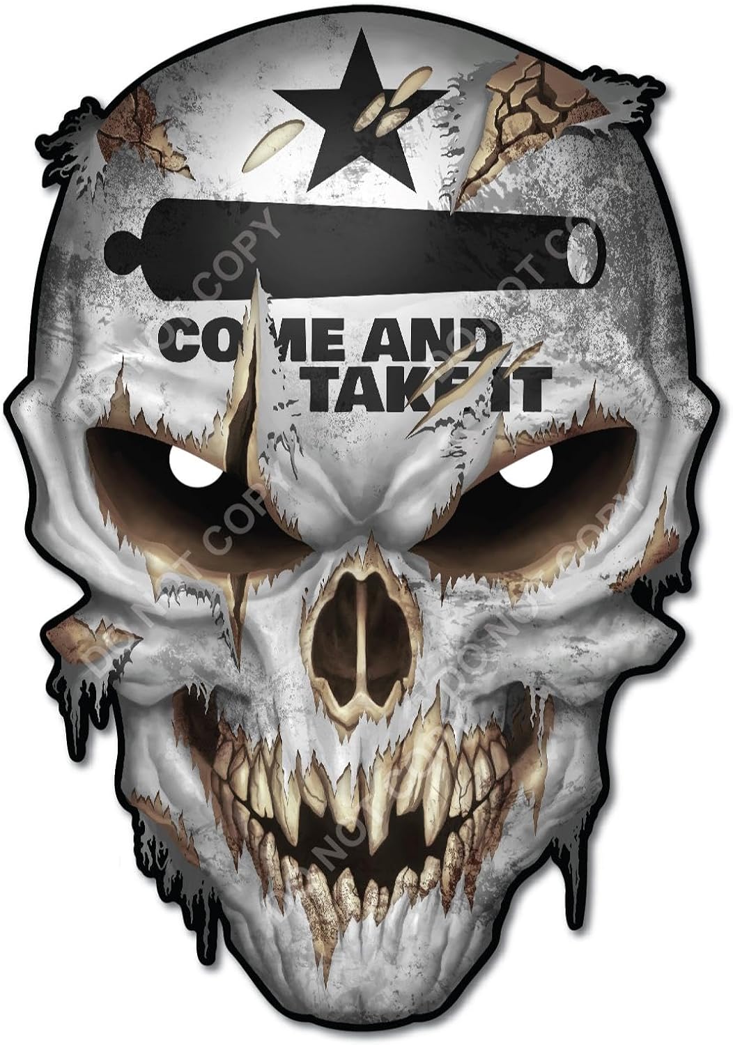 Skull with Reflective Eyes American Flag Vinyl Decal Stickers Car Truck Sniper Marines Army Navy Military Graphic