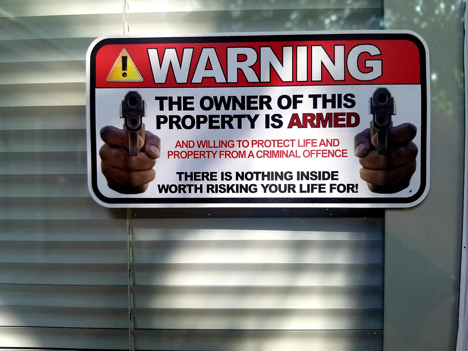 5 pack of Owner is Armed Warning Stickers 2nd Amendment decals Anti-Theft Security Burglar