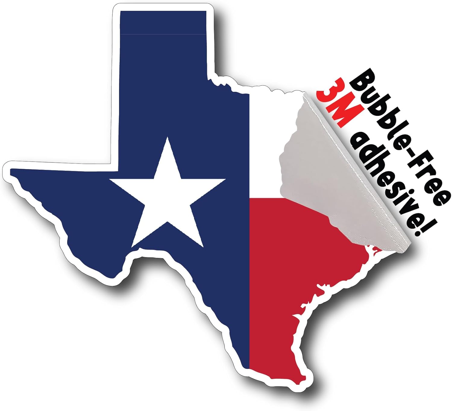 Decals by Haley 3 Pack Texas Flag Sticker Shaped Like Texas Flag Decal Pack for Car Truck Vehicle Window Vinyl Decals State Seal - Safe for Vehicle Paint Laptop Decal Bumper Sticker