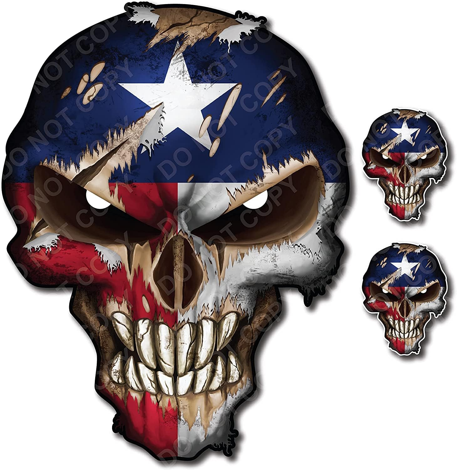 Skull with Reflective Eyes American Flag Vinyl Decal Stickers Car Truck Sniper Marines Army Navy Military Graphic