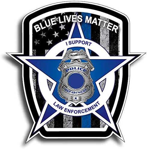 Sticker Pack - Thin Blue Line Blue Lives Matter Badge USA Flag Police Car Truck Decal Sticker
