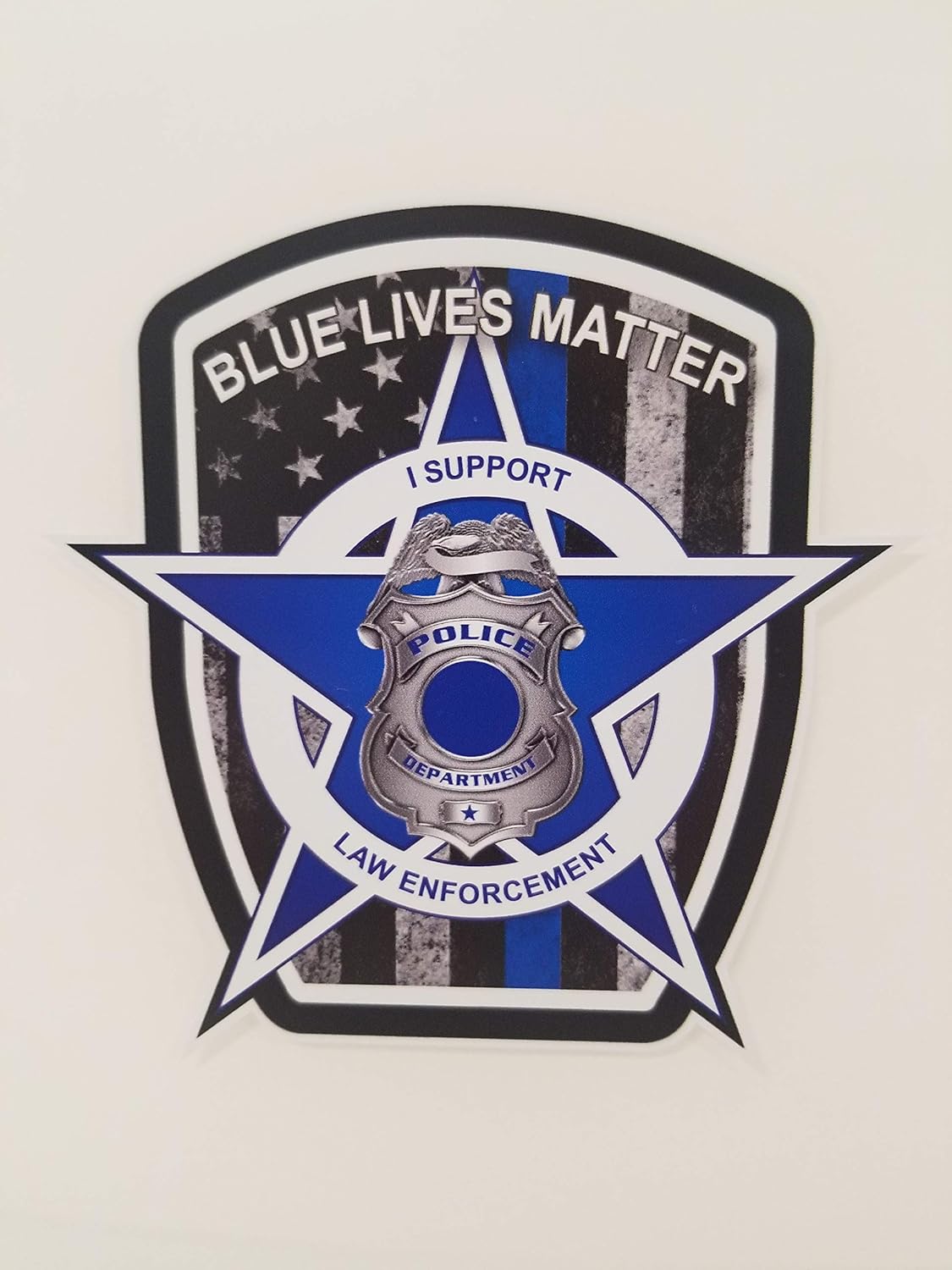 Sticker Pack - Thin Blue Line Blue Lives Matter Badge USA Flag Police Car Truck Decal Sticker