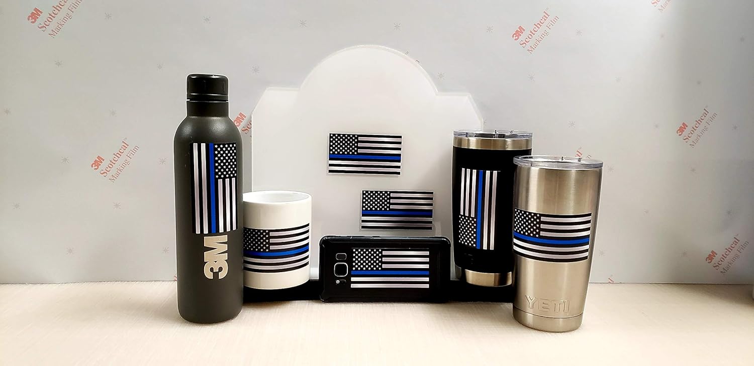 Sticker Pack - Thin Blue Line Police Officer BLM American Flag 3M Vinyl Decal Sticker Car Truck
