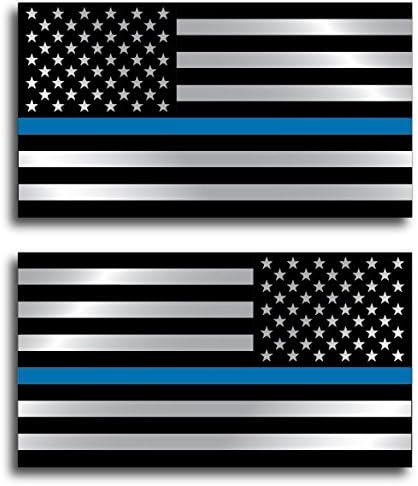 Sticker Pack - Thin Blue Line Police Officer BLM American Flag 3M Vinyl Decal Sticker Car Truck