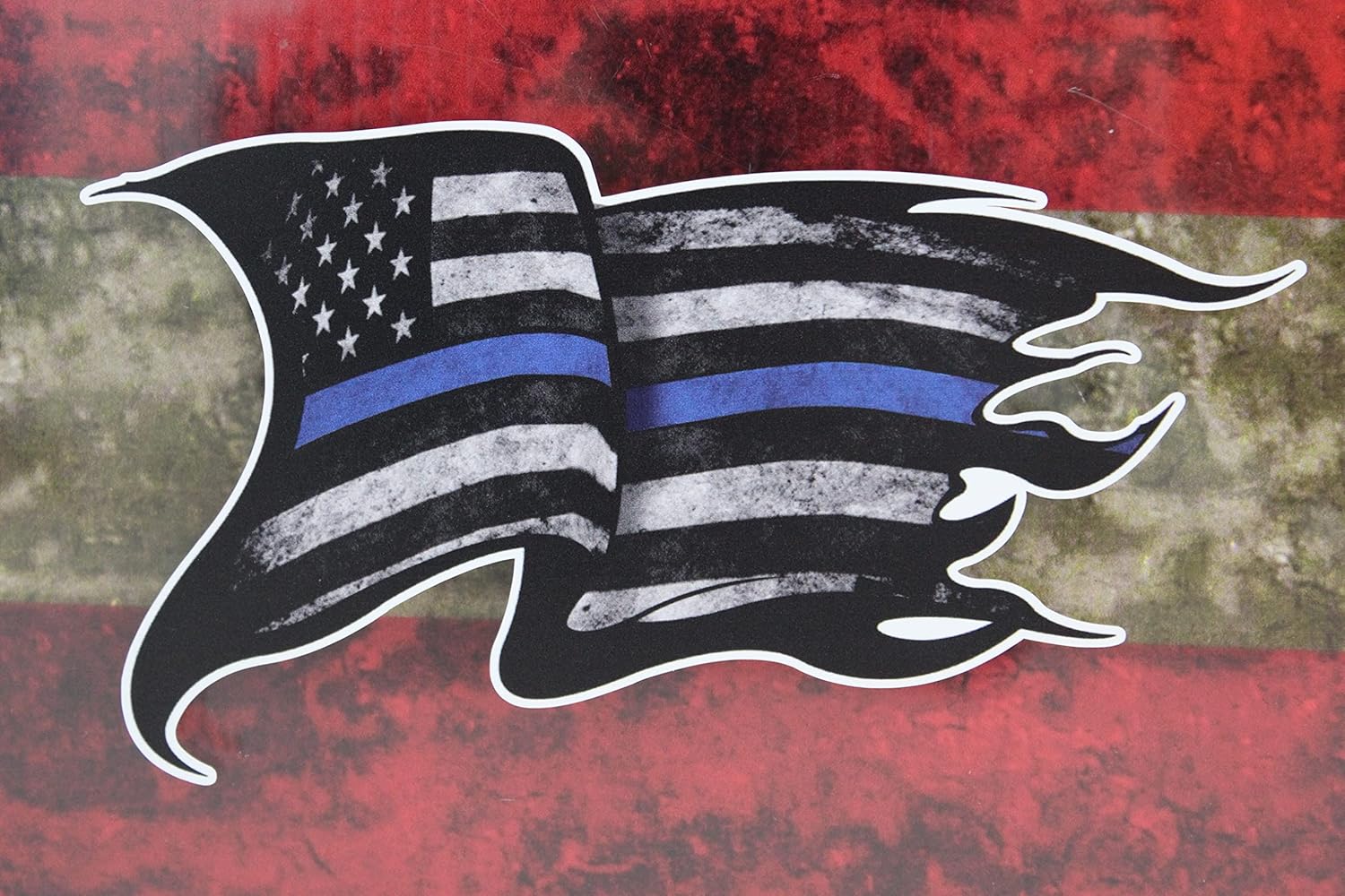 Sticker Pack - Thin Blue Line Tattered Subdued Decals Police Officer BLM American Flag Vinyl Decal Sticker Car Truck