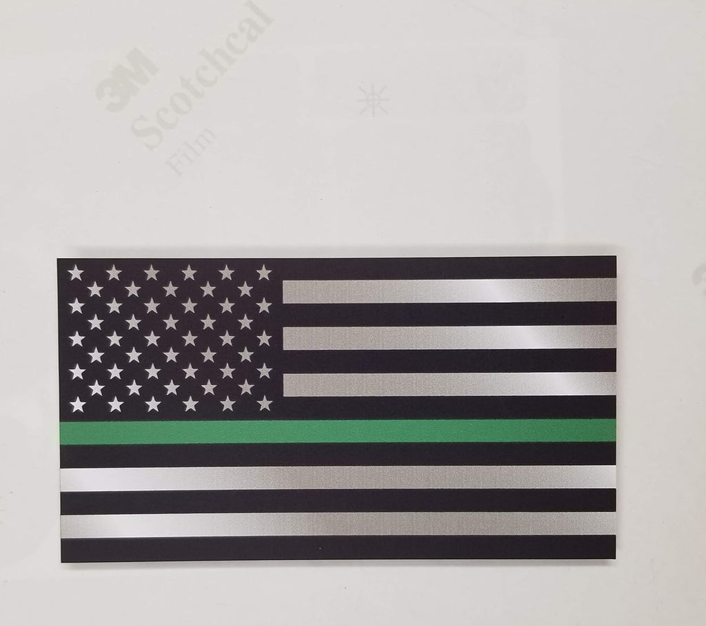 Thin Green Line 10 Pack I Support The Military Decal Sticker American Flag Car Truck(10 Pack)