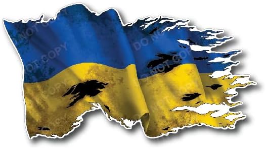 Ukraine Country Flag Decal Sticker Pride Bumper Window Car Truck Vehicle Solidarity Support Ukrainian War