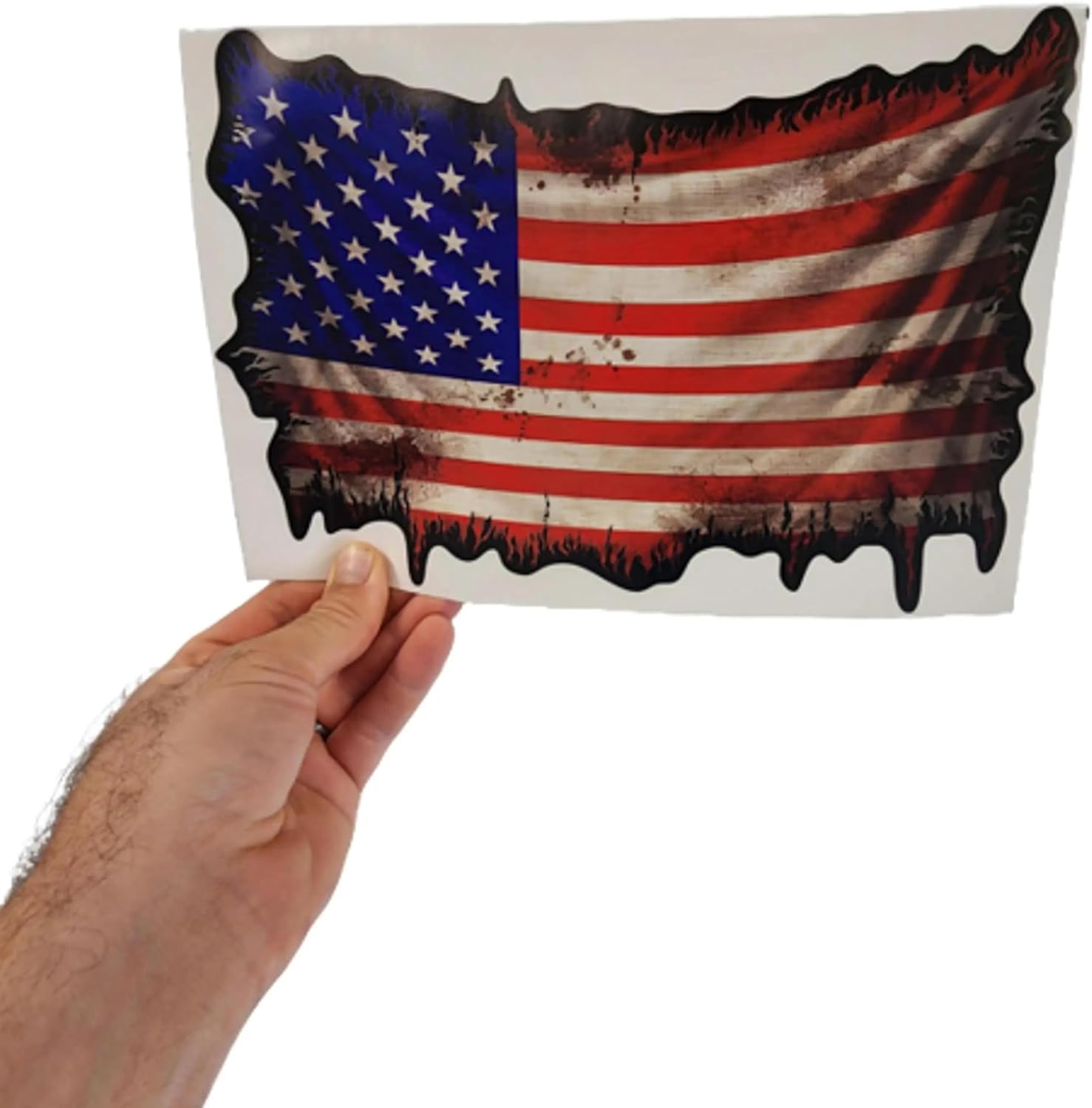 USA American Flag Decal Sticker – Patriotic Star Logo Emblem Graphic for Cars, Trucks, Laptops – 3M Vinyl – Weatherproof, Fade-Resistant – Safe All Vehicle Paint – Show Your American Pride