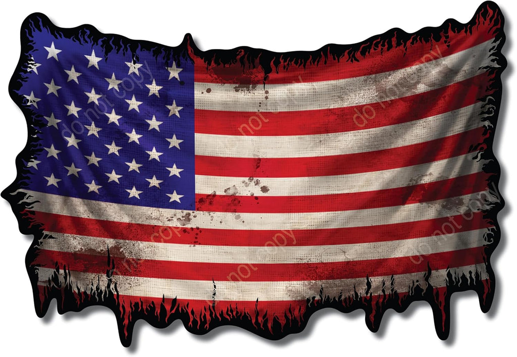 USA American Flag Decal Sticker – Patriotic Star Logo Emblem Graphic for Cars, Trucks, Laptops – 3M Vinyl – Weatherproof, Fade-Resistant – Safe All Vehicle Paint – Show Your American Pride