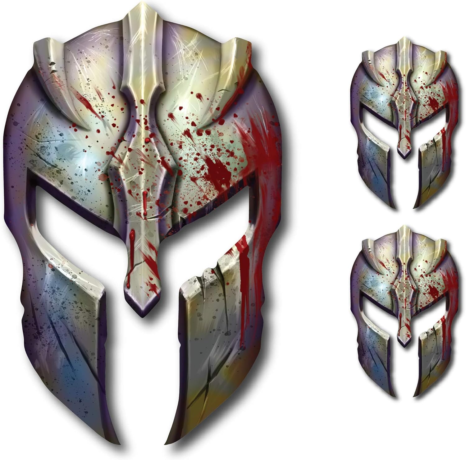 3 Pack of USA Molon Labe Spartan Helmet Gladiator Decal Come and Take it Sticker